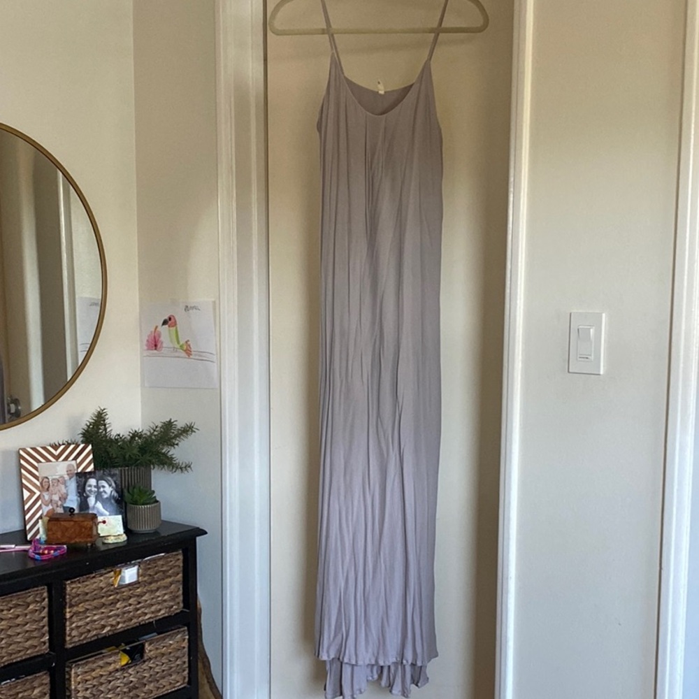 Elegant Gray Maxi Dress